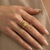 Bague Soleil Spirale Ornement de Main Lisse en Métal Anneaux de Doigts Uniques Femmes