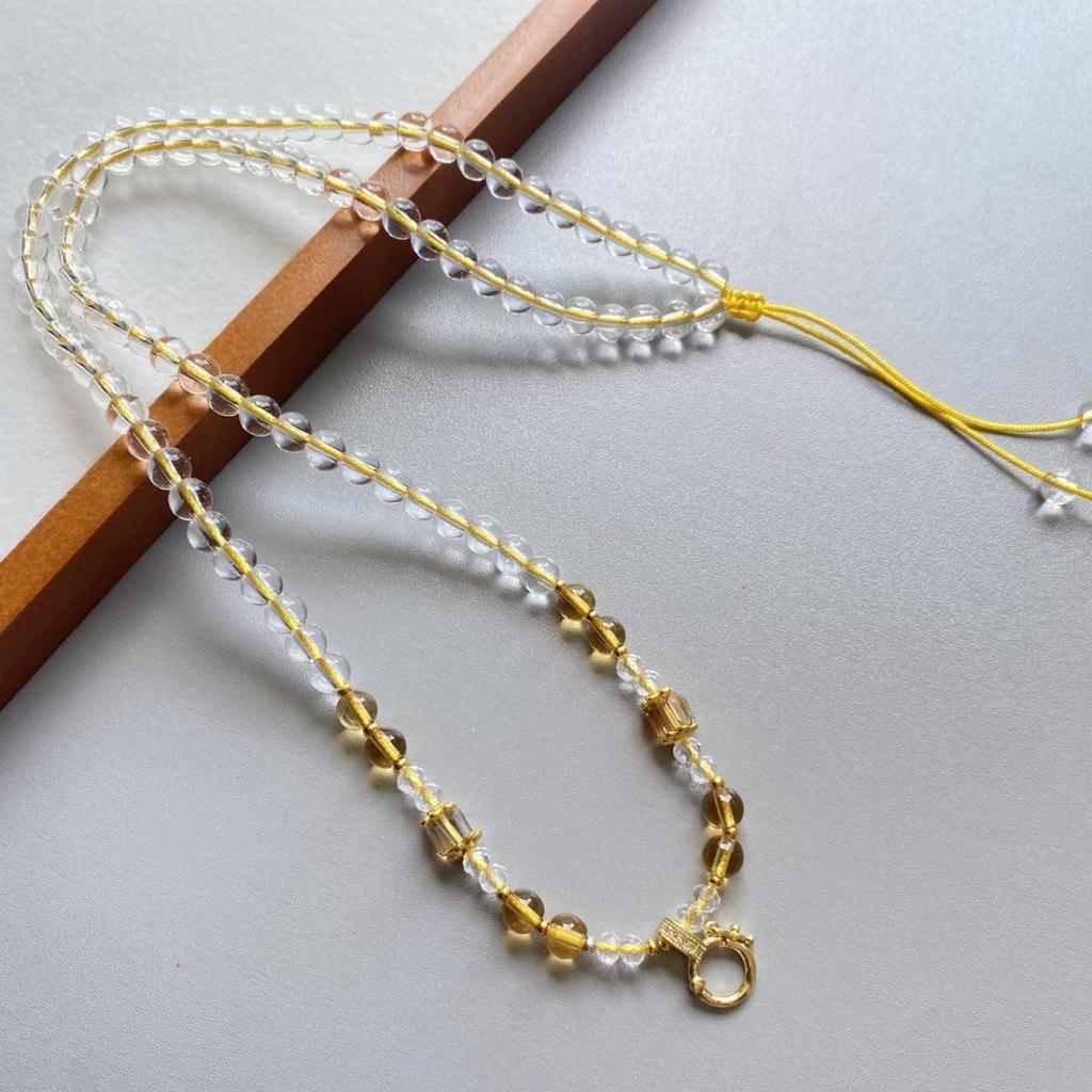 Náhrdelník z korálků s ametystem a devítiocasou liškou se univerzální thangka sponou 6 mm