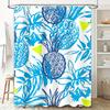 Colorful Pineapple Shower Curtain Waterproof Fabric Bath Decor Navy Blue Yellow Green White