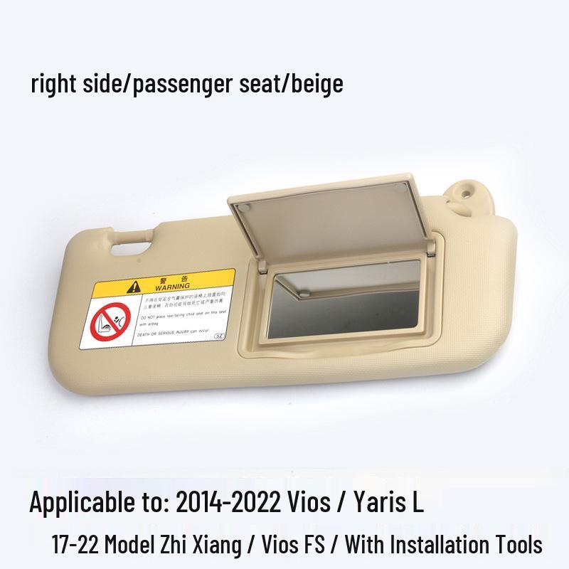 Yueliangcheng Car Sunshade for Corolla with Vanity Mirror, Driver & Passenger Seats