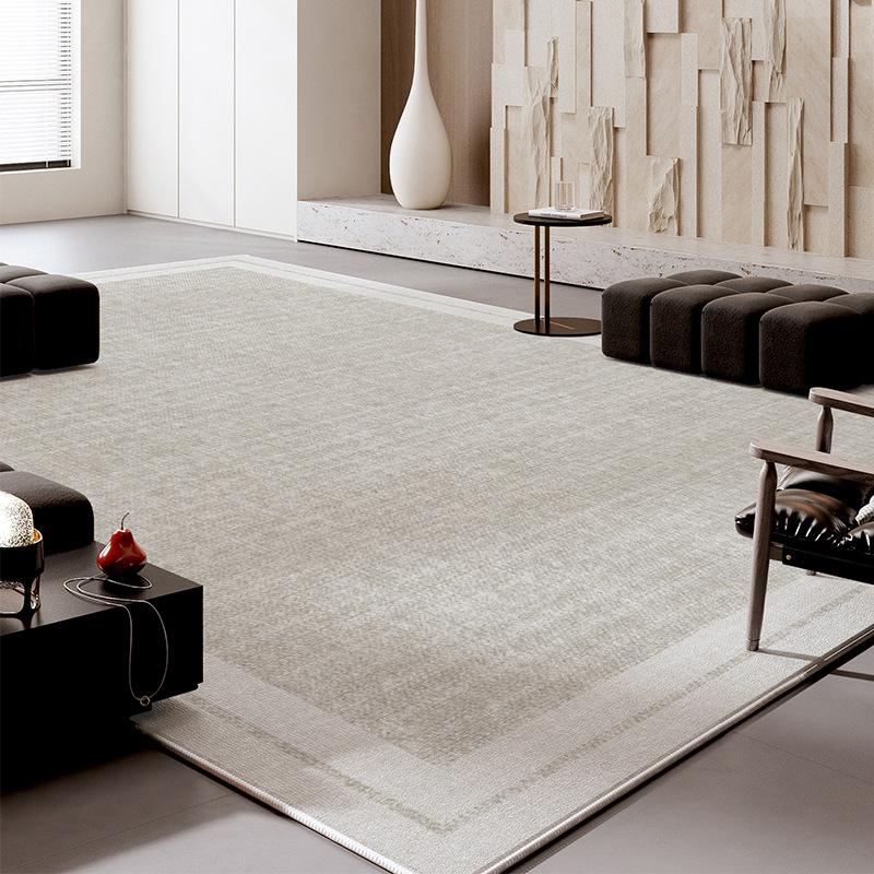 Plain Color Living Room Carpet Stain Resistant Easy Care Wash Free Light Luxury Large Rug for Sofa Bedroom