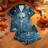 Women's Halloween Print Pajama Set 2 Piece Comfortable Sleepwear for Night