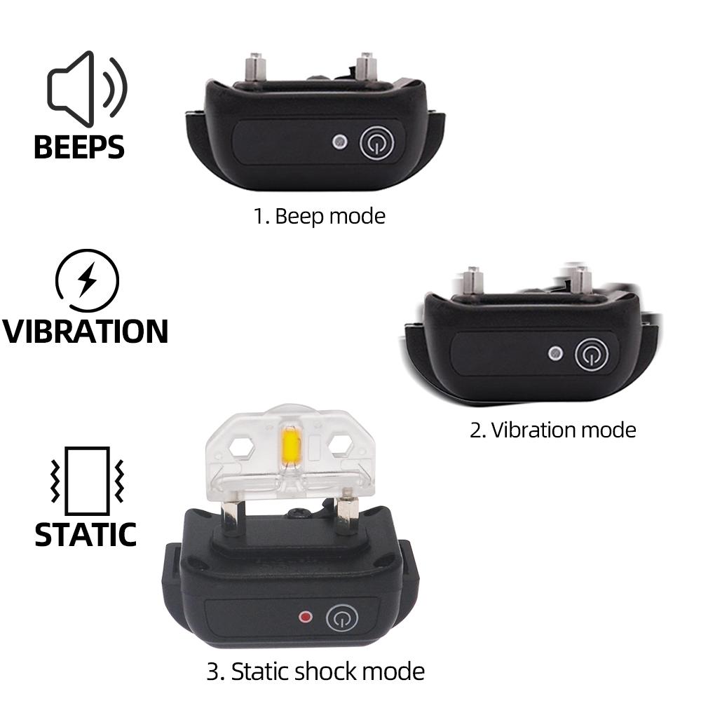 998DB Stop Barker Waterproof Rechargeable Dog Training Collar 330M Remote Control Dog Trainer with Static Vibration Beep