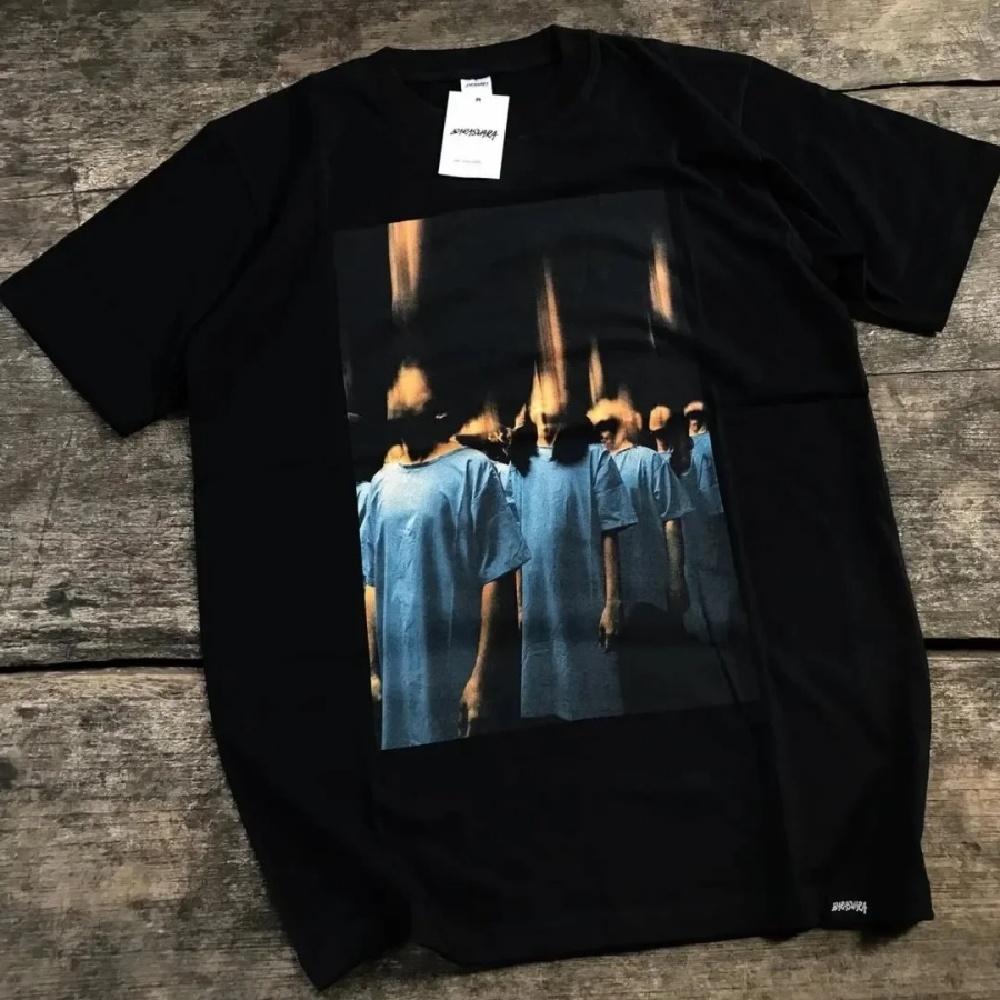 

2025 Summer New Soul Outward Printed T-shirt for Men and Women, Fashionable High Street Hooded T-shirt for Couples XXXXXL