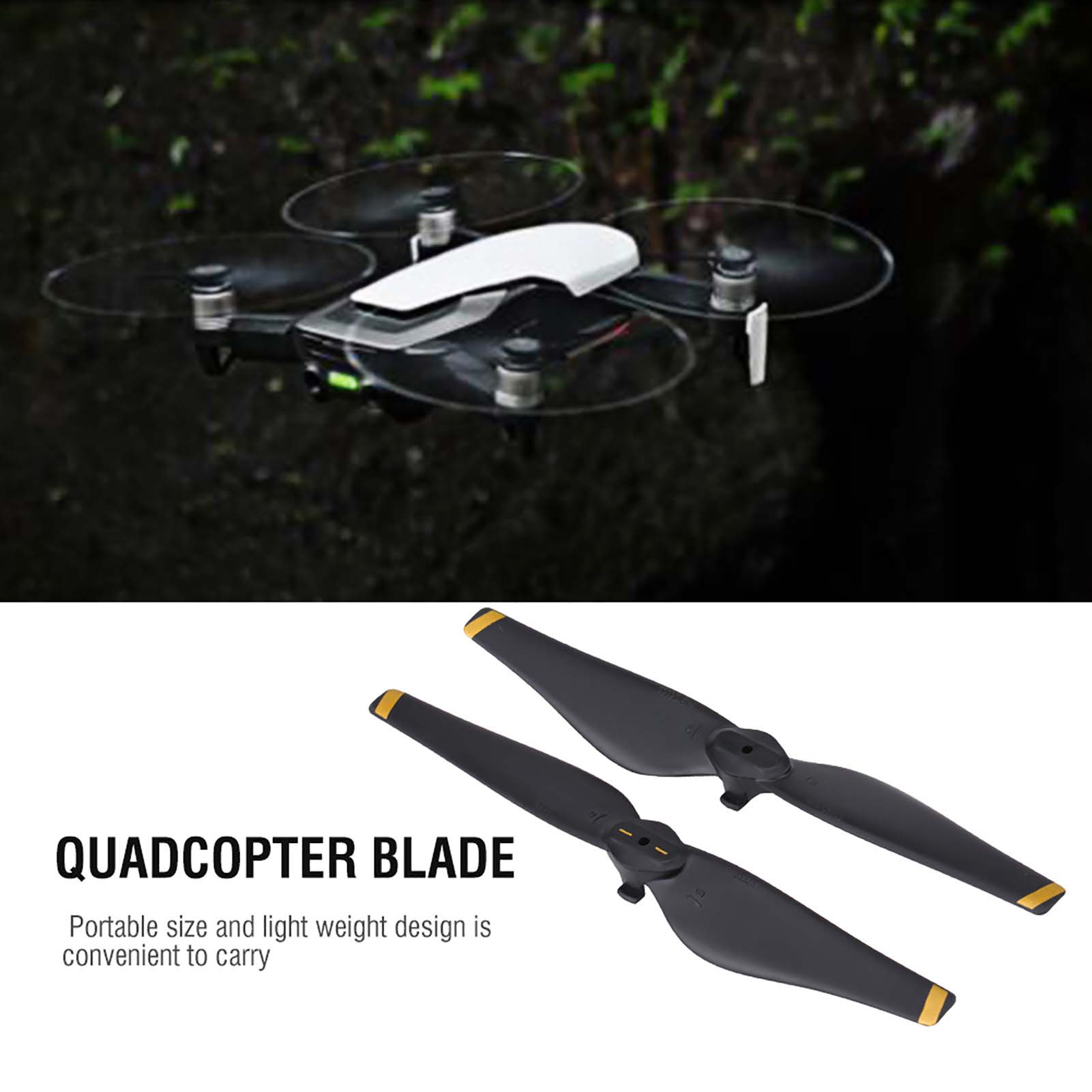 

Комплект 2 пари CW CCW швидкознімних пропелерів Лопать квадрокоптера для дрона Mavic Air (Біла смуга)