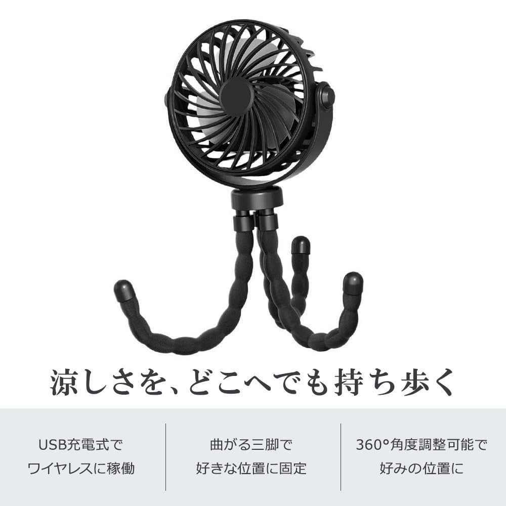 HappyPlast Rechargeable Mini USB Portable Perfect for or Handheld with 3 Wind Speed Angle and Lightweight and Ideal for Indoor and Outdoor This