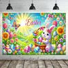 1 Easter Greeting Card Background, Suitable for Home Decoration, Parties, Studios, Homes and Gardens, Multi-functional