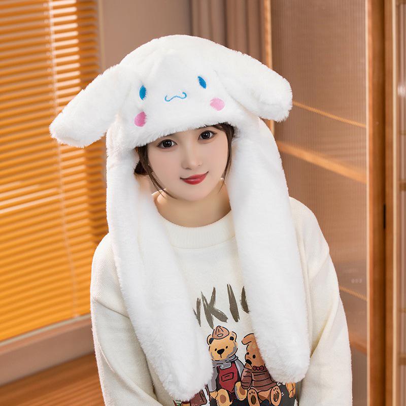Winter Plush Ear Moving Airbag Hat - Cute Gift for Girlfriend & Kids, Perfect for Festive Fun