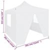 VidaXL Foldable Reception Tent with 4 Walls 3x3 M Steel White