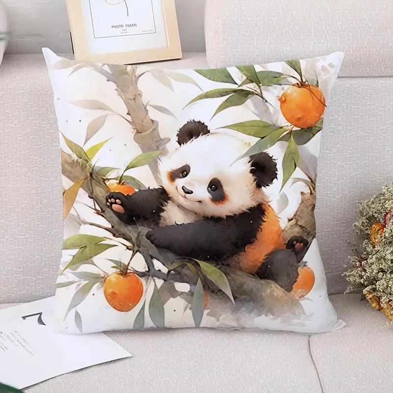 Kawaii Panda Decoration Living Room Bedroom Bed Cushion Cover Decorative Pillowcases  Cushions for Decorative Sofa Pillow