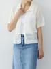 Page Flynn Punched Open Button Collar Knit_S6Bkn002C
