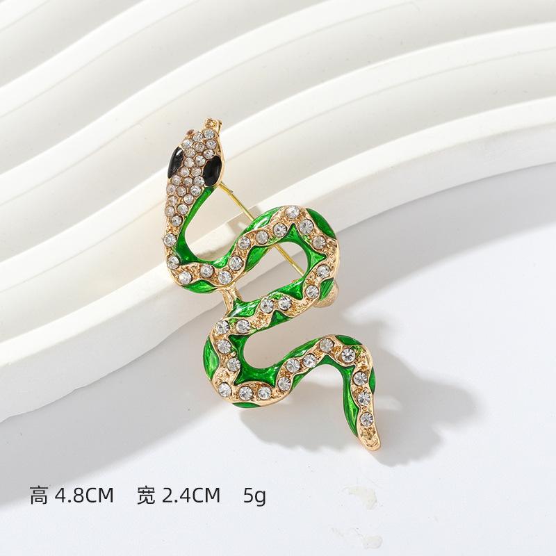 Zodiac snake brooch retro animal year of the snake corsage women s high-end niche jewelry sweater suit pin accessories