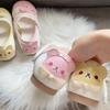 For example, Lolita indoor small leather shoes cute cartoon Velcro round head soft sole princess shoes