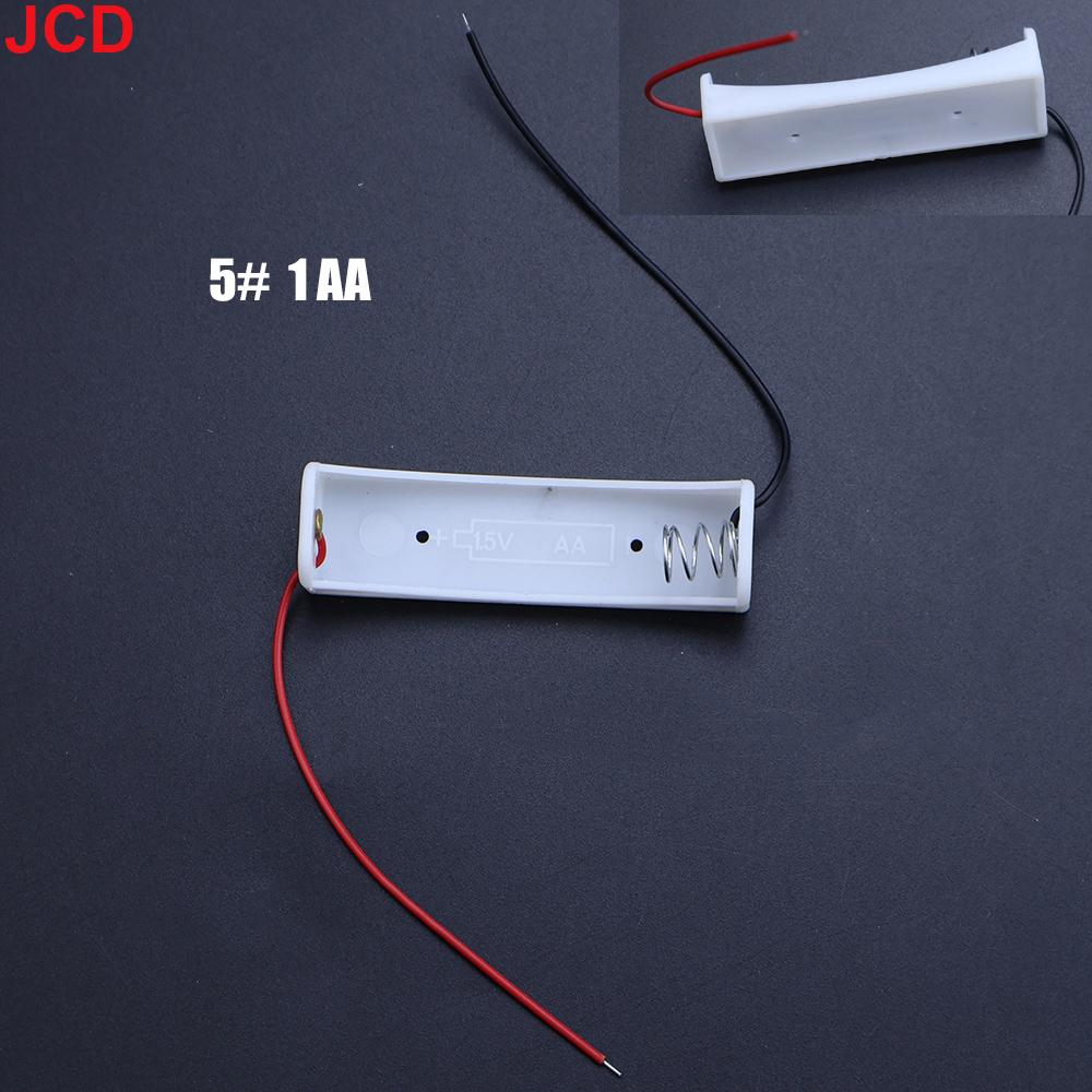 JCD 1piece Plastic Transparent 1/2/3/4AA And 2/3AAA Size Power Battery Storage Box Bracket With Lead Battery Socket No. 5 And 7