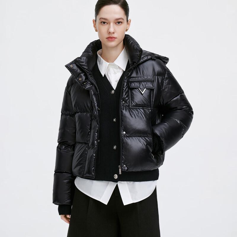 GIOVANNI VALENTINO Women's Classic Short Winter Puffer Down Jacket