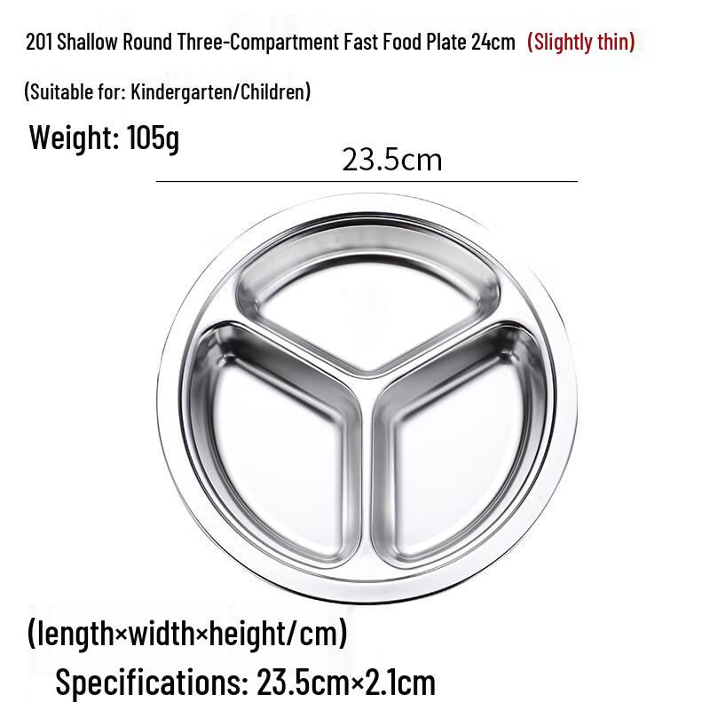 Jingyuheng 304 Stainless Steel Divided Meal Tray