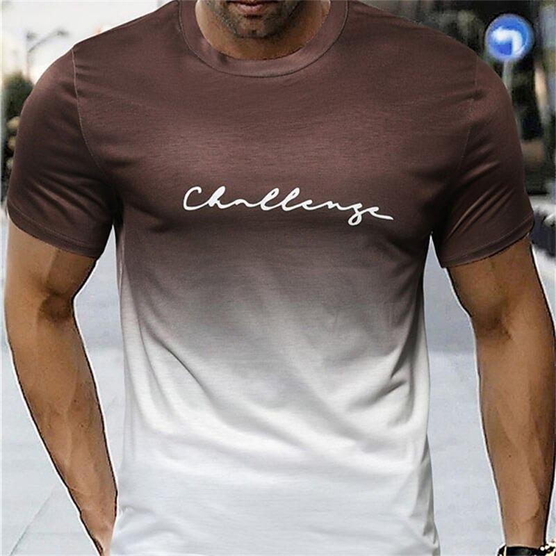 Summer Men's T-shirt Fashion O-neck Short sleeved T-shirt