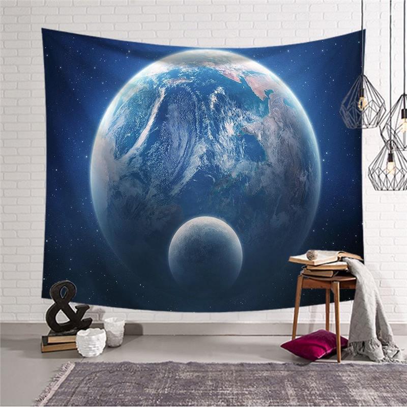Starry Sky Tapestry: European & American Decorative Wall Hanging, Polyester Fabric, Perfect for TV Backgrounds & Photography Backdrops.