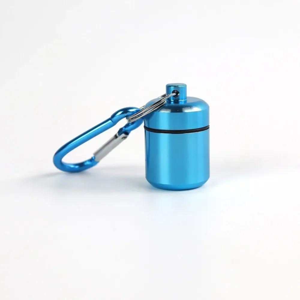 New Premuim Portable Aluminum Waterproof Pill Cases Box Earplug Keychain Case Travel Container for Jewelry or Ear Plugs Sleek