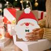 10Pcs Santa Claus Gift Bags Festive Cartoon Pattern Paper Gift Bags for Christmas Parties Weddings Holiday Presents Large
