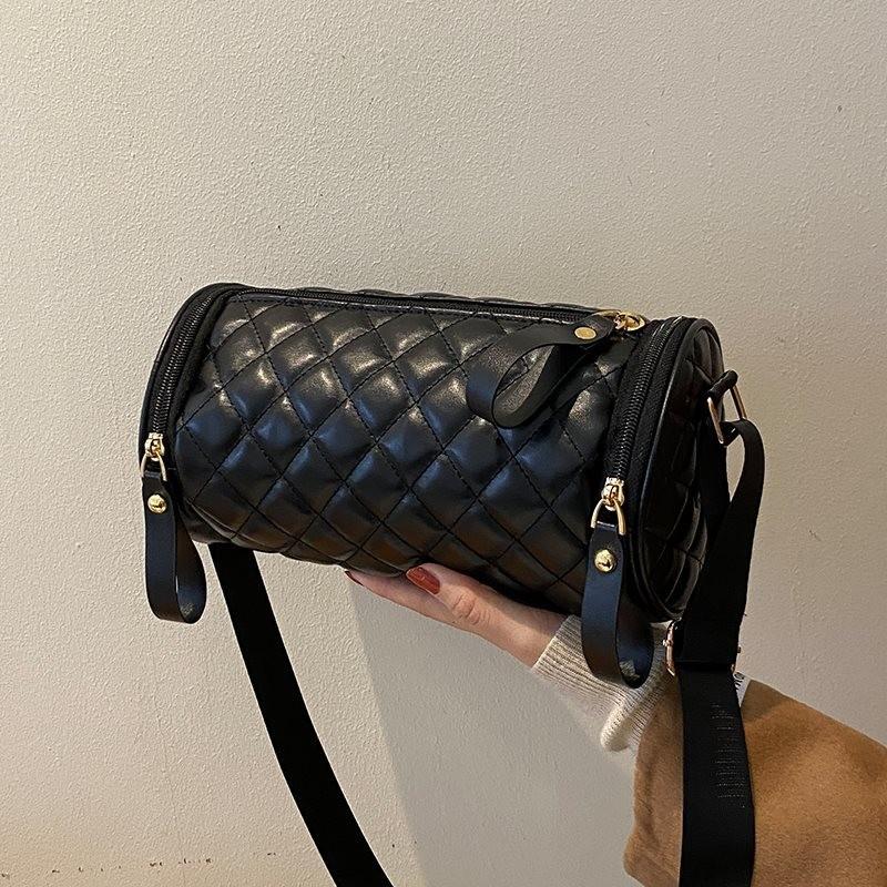 Fashion-forward Cylinder Shape Women's Sling Bag Ideal For Daily Use With Soft Pu Material