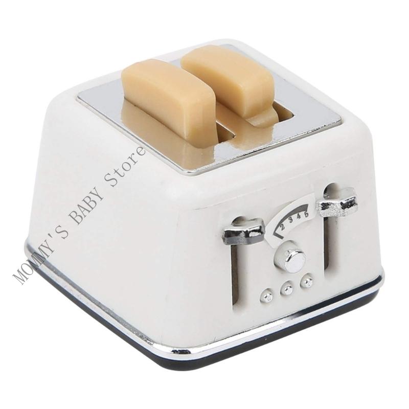 

H3CD Interactive Miniature Kitchen Toaster Model Realistic 1/12 Doll House Accessory Kids Educational Toy Craft Project Kits