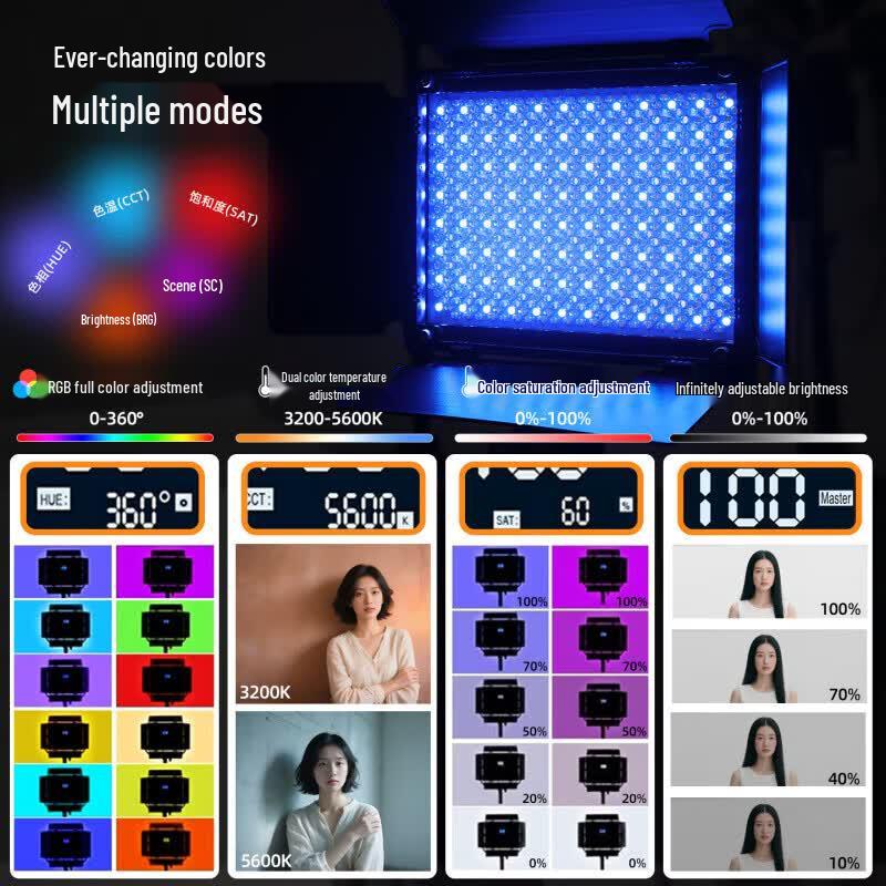 GVM 1200D RGB 50W LED Video Fill Light