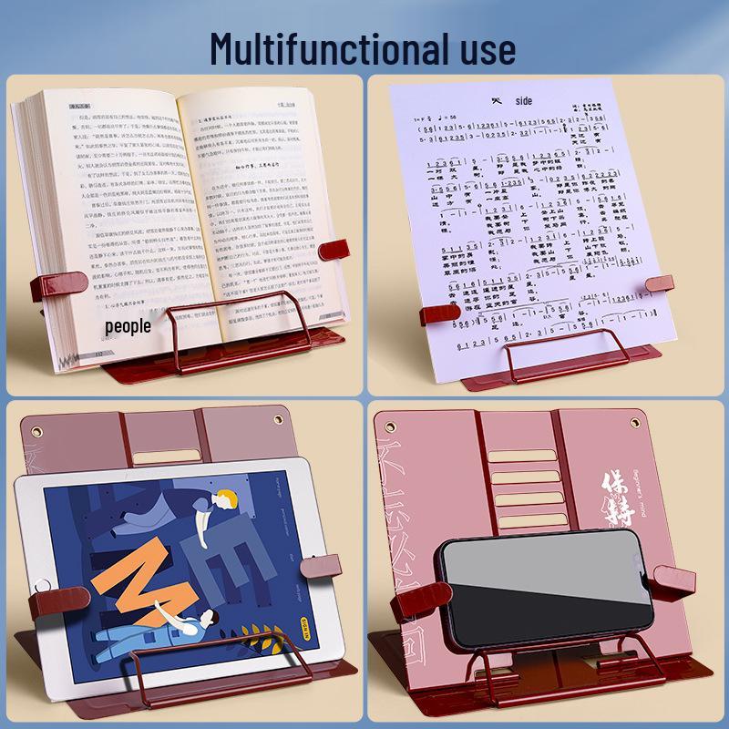 Adjustable Multifunctional Book Stand and Page Turner for Students