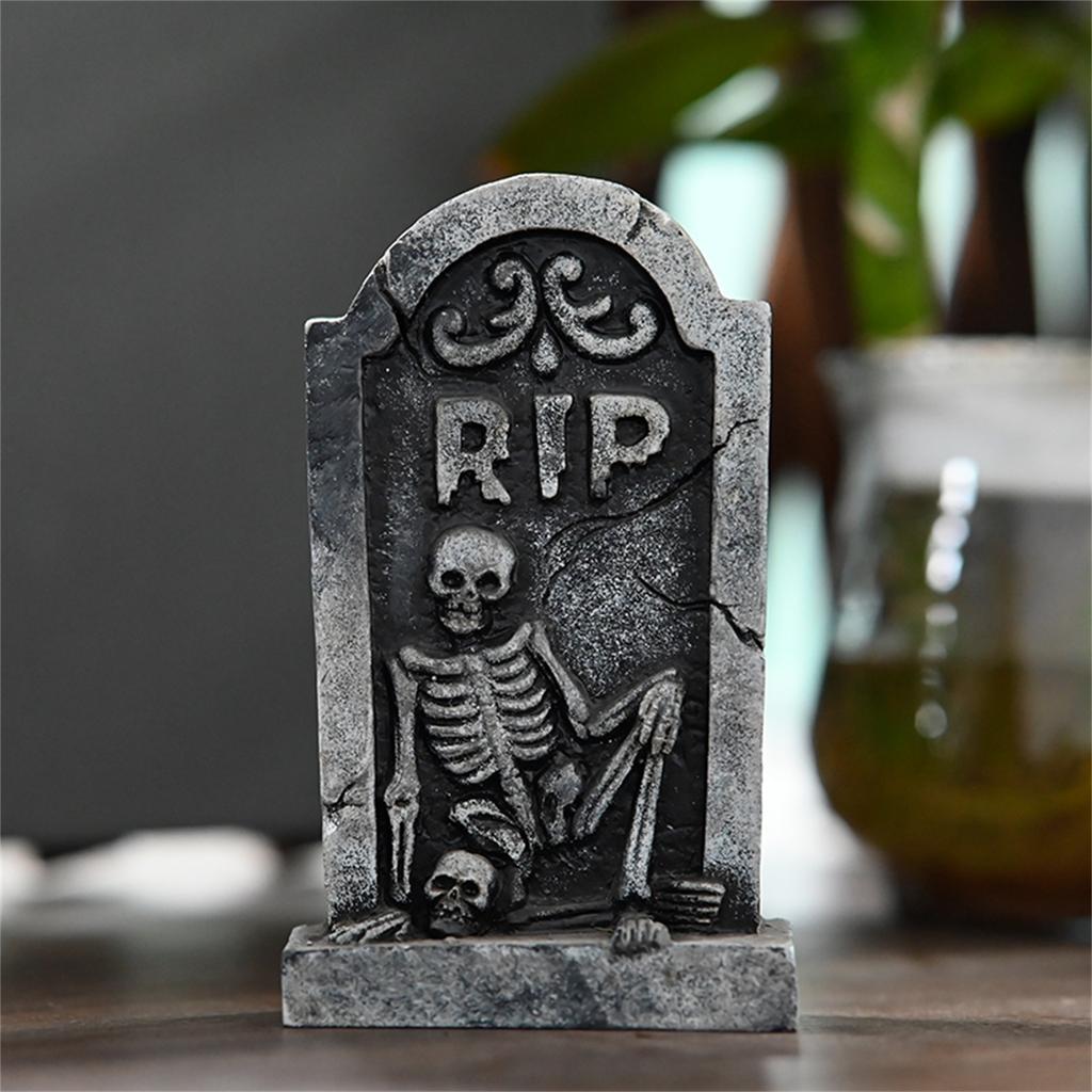 RIP Tombstone Room Script Killing Haunted House Horror Outdoor Scene Layout Decoration Resin Tombstone Ornaments