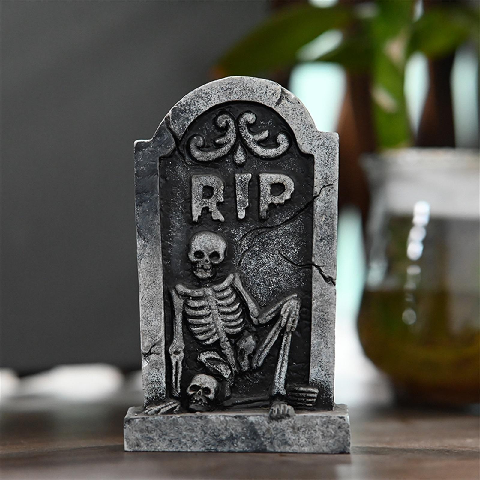 

RIP Tombstone Room Script Killing Haunted House Horror Outdoor Scene Layout Decoration Resin Tombstone Ornaments One Size