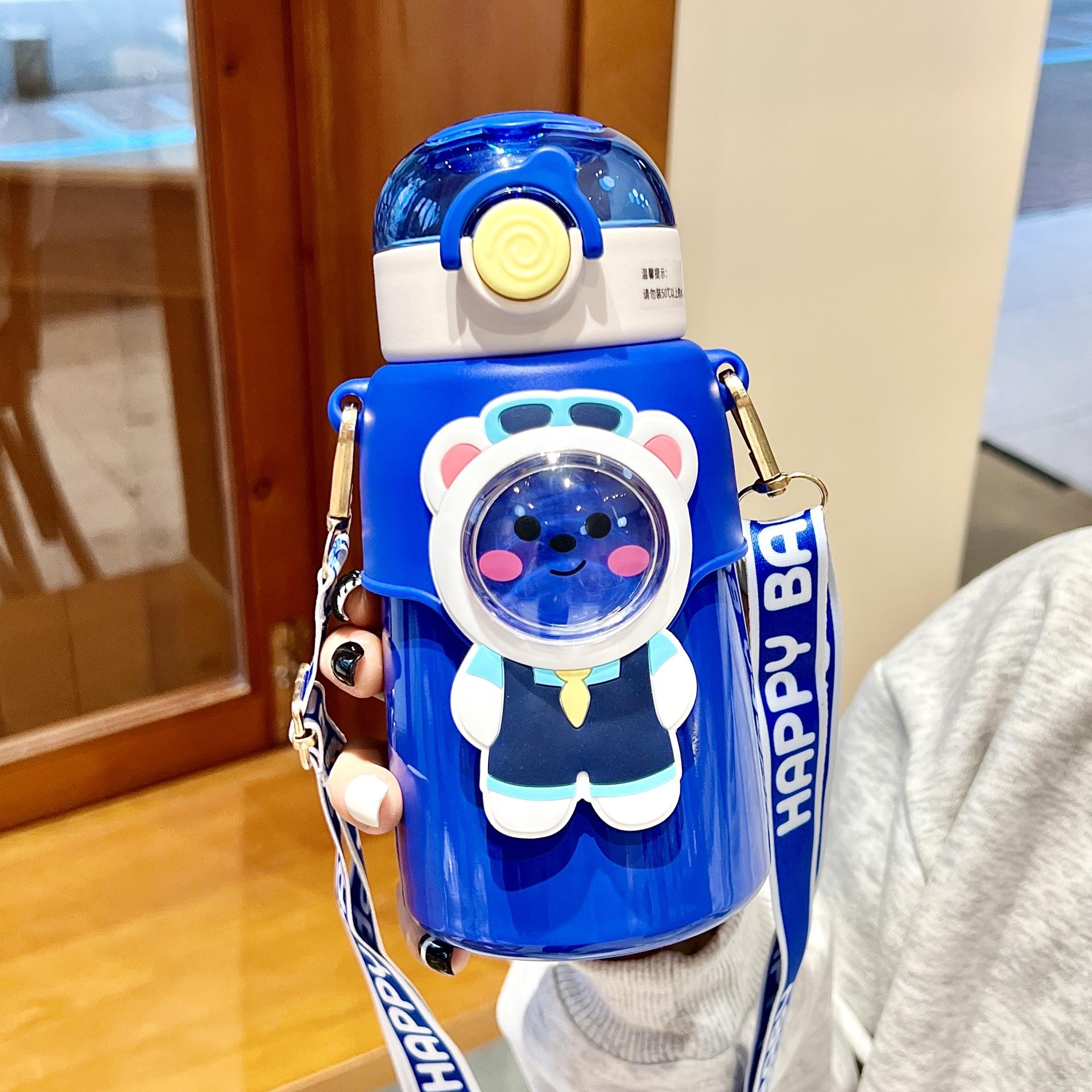 

Бутылка для воды на 500 мл, детская изолированная чашка, портативная уличная чашка для воды, студенческая соломенная чашка с крышкой, чашка для подарка на день рождения 500ml