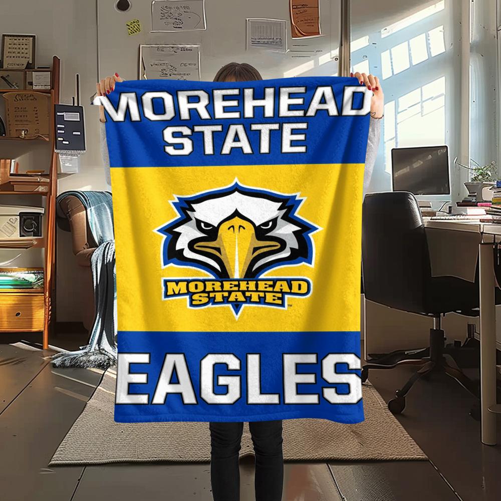 Morehead State Eagles Print Flannel Blanket High Quality Warm Comfortable Cover for All Seasons Perfect for Gifts Home Decor