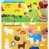 6 Styles Reusable Sticker Activity Pad,Stickers with Scene Backgrounds Educational Learning Travel Stickers Book  Birthday Gifts