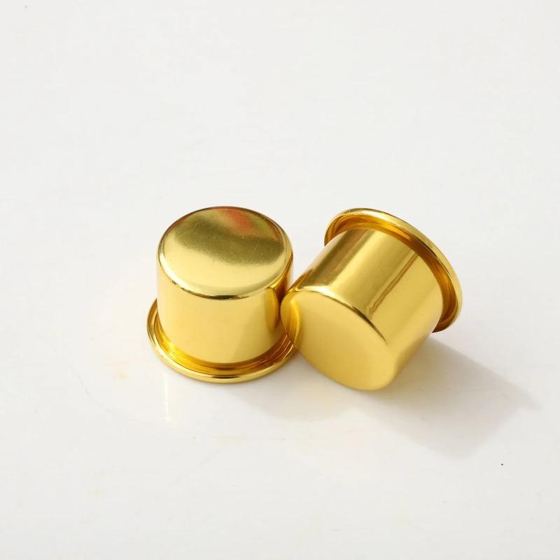 10Pcs Aluminum Candle Cups Bowl Candlestick Metal Candle Holder Cup Drip Protectors Empty Case for Candle Making
