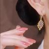 Niche Exquisite Zirconia Leaf Earrings - Elegant, Face-Slimming, Luxury Design Accessory