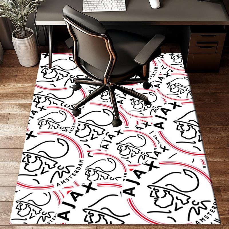 AFC Ajax Emblem Design Rug Game Carpet, Floor Mat for Bedroom Living Room Entryway Rug, Home Decor Idea Gift for Christmas Birthday