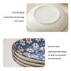 Diren Underglaze Ceramic Round Serving Plate, Watercolor Floral
