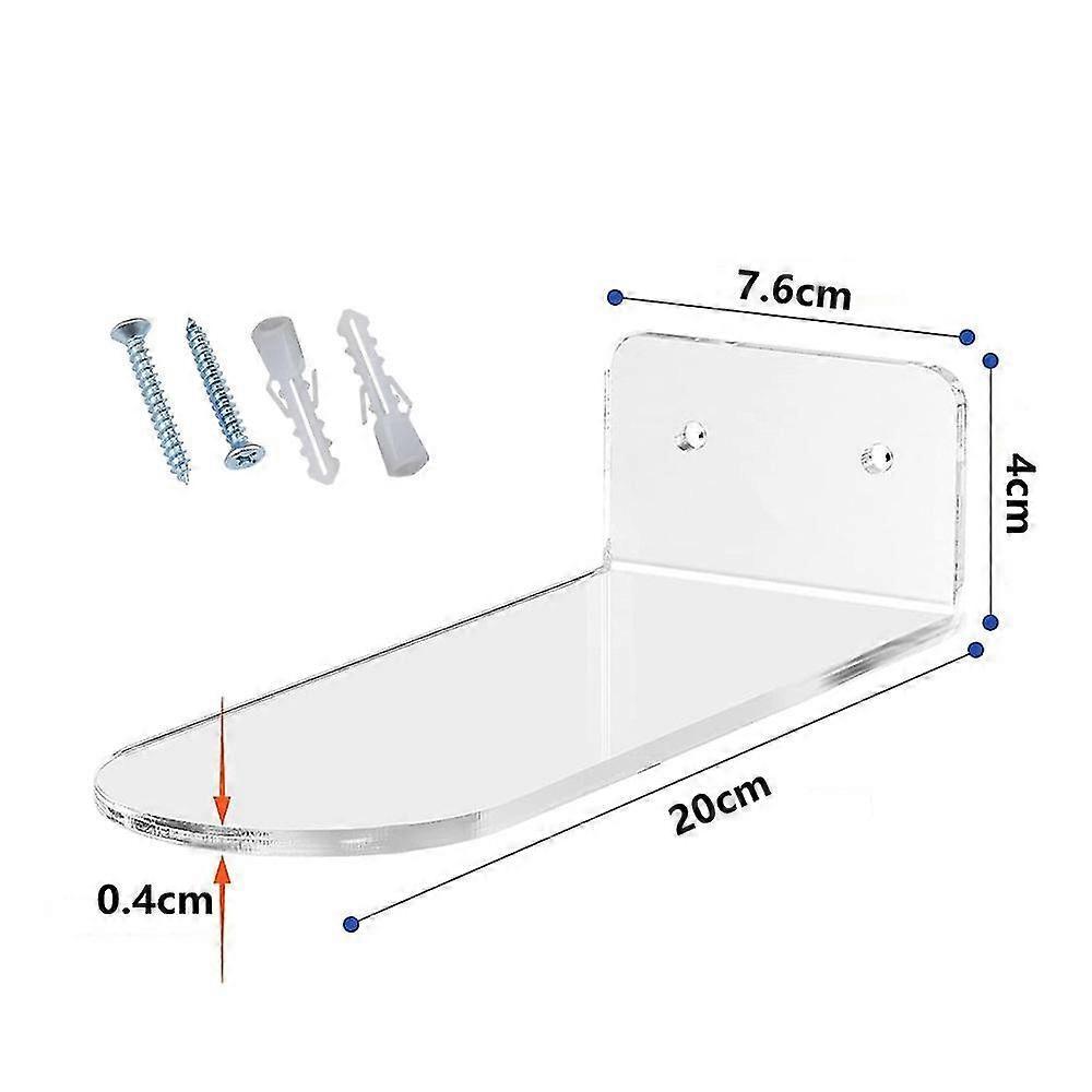 6 Pack Floating Shoe Shelves,white Acrylic Wall Mounted Shoe Display Shelves,for Display Collectibl
