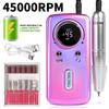 45,000 RPM rechargeable electric nail drill, professional nail drill for gel nails, portable nail file and trimming tool