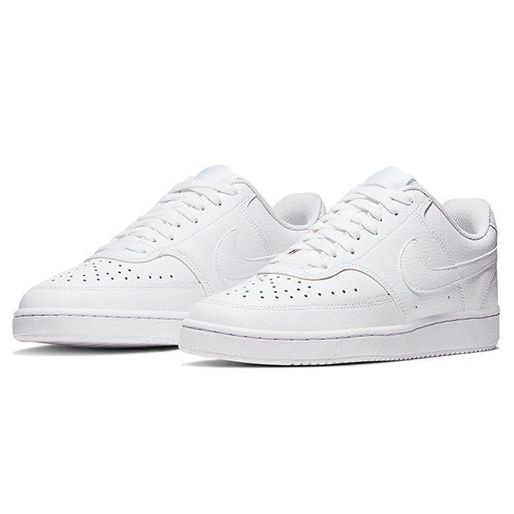 Nike Court Vision 1 Low Synthetic Leather, Leather Stitching Low Top Skateboard Shoes Women's White CD5434-100