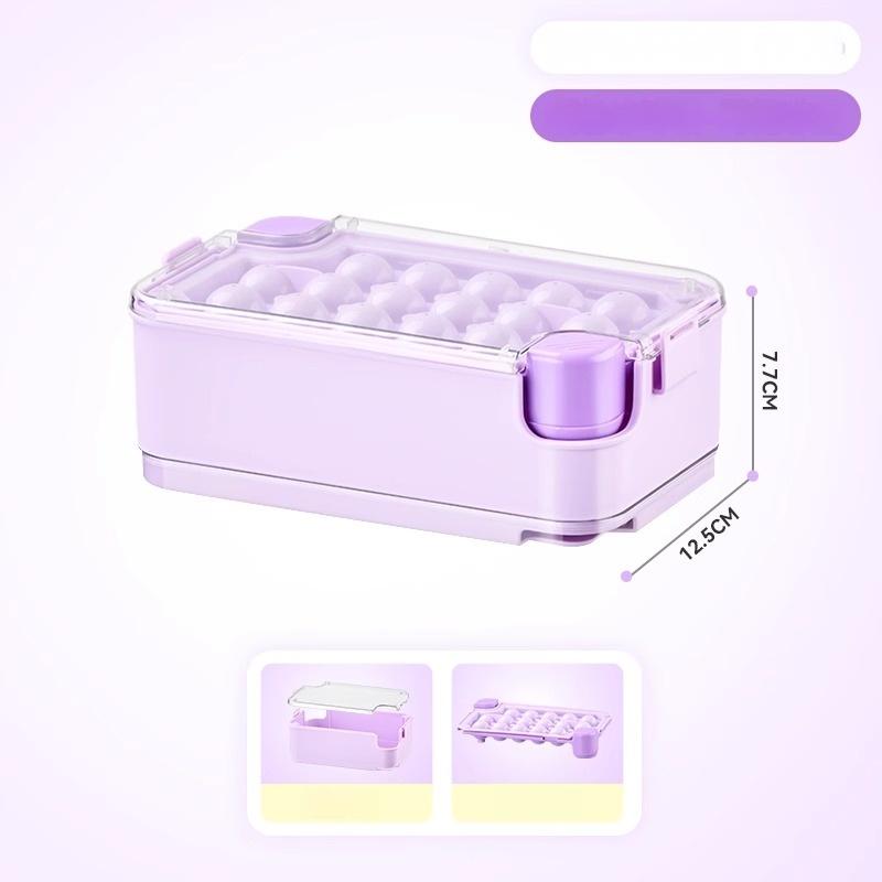 GIANXI Circular Ice Shape Plastics Ice Mould For Kitchen Summer Household Refrigerator Ice Cube Tray Portable 16 Grids Ice Box