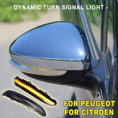 LED Dynamic Turn Signal Light For Peugeot 208 2008 2012-2020 Citroen C3 2016- Flashing Indicator Sequential Blinker Lamp