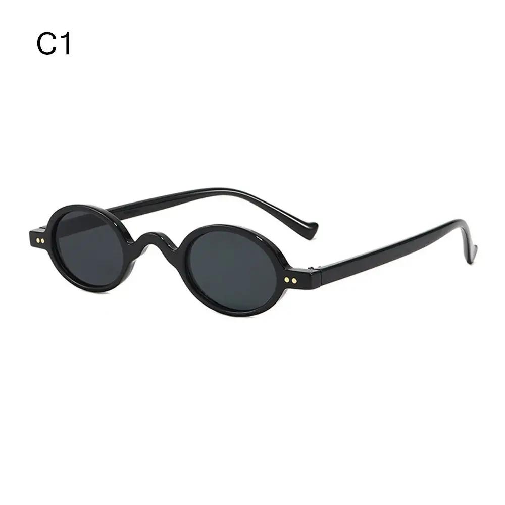 Vintage UV400 Shades Punk Sun Glasses Oval Sunglasses Round Sunglasses Small Frame
