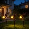 JYL TS/092,Iron Fairy Carrying Lantern Ground Stake Light for Garden Lawn Path Elf Solar Decor Lamp