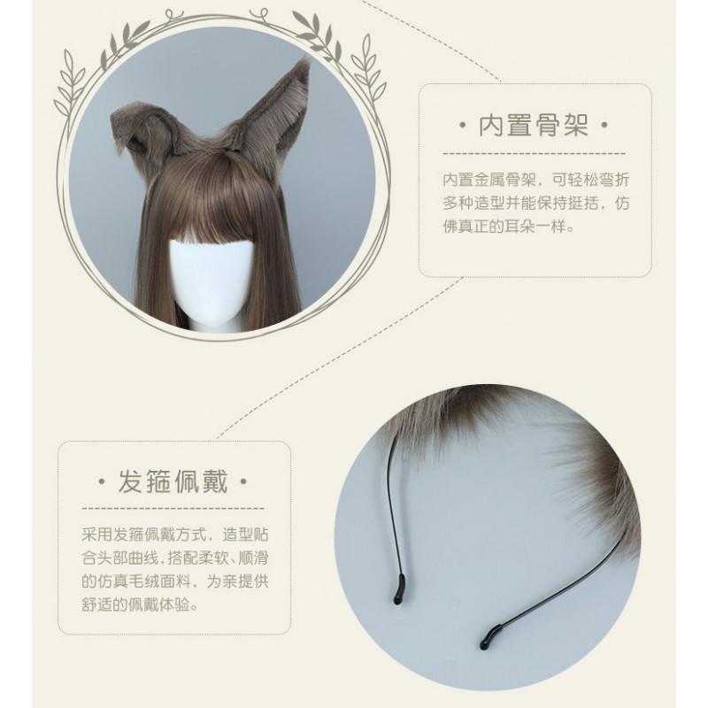 Fluffy Animal Ear Headband Cosplay Accessory Women Sweet Kawaii Hair Decor Anime Convention Party Fashion Headwear
