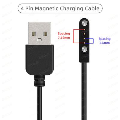 VAORLO 4 Pin 60CM Magnetic Charging Cable Suitable For New X7 Headset DGS10 Bone Conduction Bluetooth Sports Wwimming Headphones