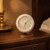 ABS Round Alarm Clock 3.54x4.33in Quartz Alarm Clock Cute Tabletop Clock  For Bedroom
