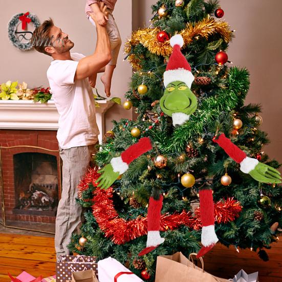 

Зеленая эльфийская елка, набор из рук, ног и головы зеленая эльфийская статуэтка с имитацией сосновых иголок для украшения рождественской елки B