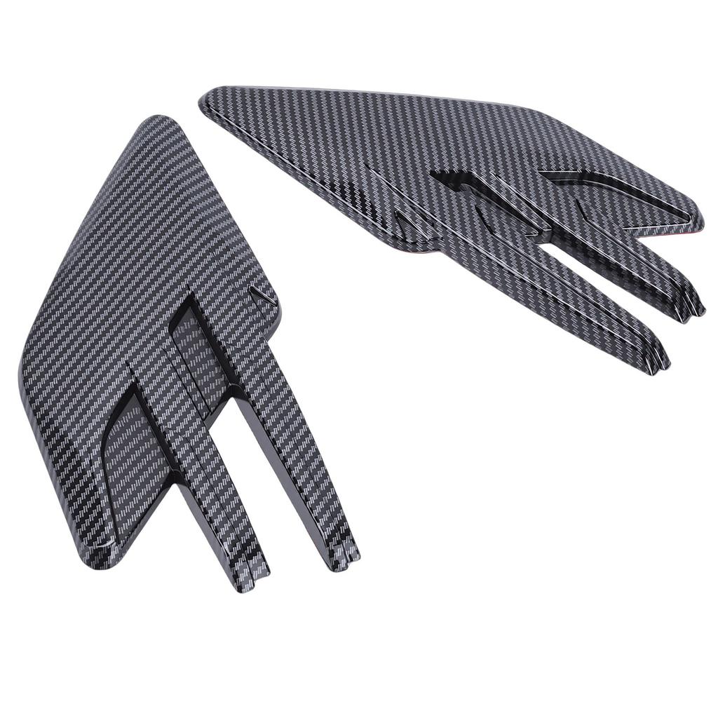 2Pcs Car Front Side Vent Trim Carbon Fiber Style Mudguard Air Wing Vent Trim Decoration Sporty Spoiler for Cars Trucks