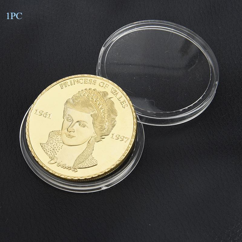 1Pc Prinzessin Diana von Wales Rose Gold Münze Gedenkmünze Sammlung Gedenkmünze